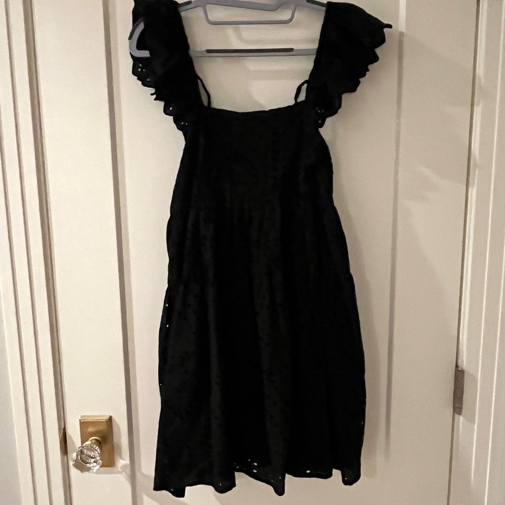 En Saison Elegant Black eyelet Dress